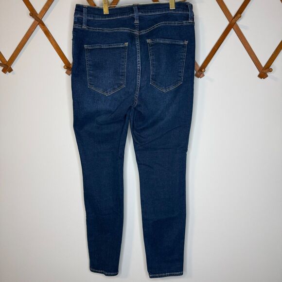 Lucky Brand Uni Fit High Rise Skinny Ankle Jean Dark Wash 30-32A Petite - Picture 4 of 10